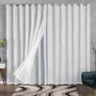Cortina 4 Metros Blackout De Tecido Com Voil 4,00x2,70