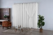Cortina 9 Metros Geare Tecido Microfibra Com Voil/Voal Para Quarto e Sala