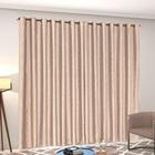 Cortina Avelã Jacquard para Sala / Quarto 3m x 2,80m Para Varão de 2 Metros Simples