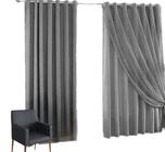 Cortina Blackout 100% com voil 8,00x2,70 Para Varão Duplo