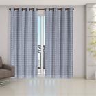 Cortina Blackout 2,80m x 2,30m PVC C/ Voil Xadrez Varão Simples