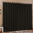 Cortina Blackout 2M Quarto Preto Cotex