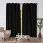 Cortina Blackout 3,00 x 2,50 Tecido Grosso Blecaute 3 Metros Corta Luz 100% Janela Quarto Sala Varao