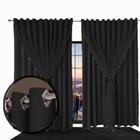 cortina blackout blecaute Ana quarto 5,50 x 2,80 preto