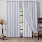 Cortina Blackout Blecaute Longa Tecido com Voal Xadrez 5m