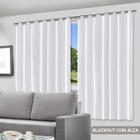 Cortina Blackout Branca - 200X200Cm - Com Alça Para Varão