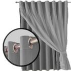 cortina blackout Bruna em tecido blackout 5,50 x 2,50 palha