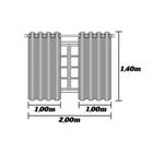 Cortina Blackout Com Tecido Voil 2,00 X 1,40 Veda Luz Bege