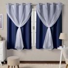 Cortina Blackout Com Voil 2 Metros PVC 2,20x1,30 Para Varão