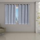 Cortina Blackout com Voil 2,80m x 1,60m PVC Blecaute com Voal para Sala Quarto Janela Corta Luz - Enxoval Vip