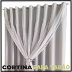 cortina blackout corta luz Lisboa 6,00 x 2,60 c/voal cinza