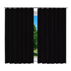 Cortina Blackout Corta Luz Preto 280X250Cm Com Ilhós Pvc