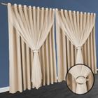 cortina blackout em tecido Fiori 5,00 x 2,70 c/voal preto