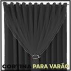 cortina blackout Fiori 5,50 x 2,70 de varão c/ ilhios palha