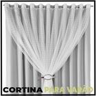 cortina blackout Fiori 7,00 x 2,70 corta luz c/voal bege