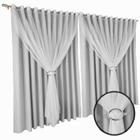 cortina blackout Fiori corta luz 5,00 x 2,60 c/voal bege