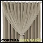 cortina blackout Fiori para varão 8,00 x 2,60 voal palha