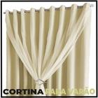 cortina blackout Lisboa 8,00 x 2,90 corta luz voal marrom