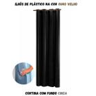Cortina Blackout para Sala ou Quarto PVC (plástico) UMA FOLHA Rústica 1,40 x 1,80M com 100% Blecaute