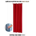 Cortina Blackout para Sala ou Quarto PVC (plástico) UMA FOLHA Rústica 1,40 x 1,80M com 100% Blecaute