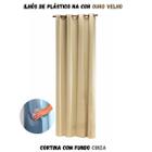 Cortina Blackout para Sala ou Quarto PVC (plástico) UMA FOLHA Rústica 1,40 x 2,00M com 100% Blecaute
