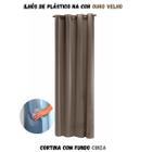 Cortina Blackout para Sala ou Quarto PVC (plástico) UMA FOLHA Rústica 1,40 x 2,50M com 100% Blecaute