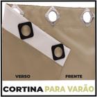 cortina blackout para varão ilhois 8,00 x 2,60 Ana cinza