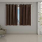 Cortina Blackout Pata Com Voil Xadrez 2,80 M X 1,60 M Tabaco - Luckb Decor