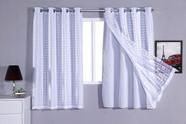 Cortina Blackout Poliéster Com Voil 200x140cm Branco