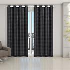 Cortina Blackout Prata com Voil Xadrez 2,80 m x 2,30 m - EDDI