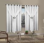 Cortina Blackout Pvc 2,80x1,40 Com Tecido Voil Sala e Quarto Blecaute