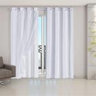 Cortina Blackout PVC com Tecido Voil 2,80 m x 2,30 m Branco - Bella Vita