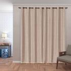 Cortina Blackout PVC com Tecido Voil Xadrez 2,80 m x 2,30 m - Corta Luz - Lavável à Mão