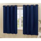 Cortina Blackout PVC corta 100 % a luz 2,80 m x 1,80 m Azul Marinho