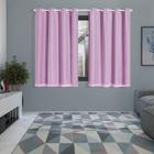 Cortina Blackout Pvc Prata Com Voil 2,80 M X 1,60 M Rosa