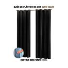 Cortina Blackout Sala ou Quarto PVC (plástico) Rústica 100% Blecaute 2,80M x 2,50M Tecido Grosso