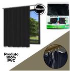 Cortina Blackout Sala Quarto Preto para Trilho com 280x220cm