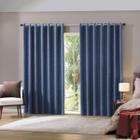 Cortina Blackout Tecido Linen Indigo 4,20 x 2,50 Bella Janela