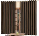 Cortina Blackout Tecido Muito Grosso 3,00x2,80 Bloqueia 100% Marrom Escuro - Casa Thalice