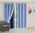 Cortina Blackout Voil Voal PVC Quarto Casal 2,80 x 2,30