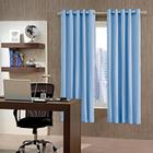 Cortina Blecaute em PVC Bella Janela Celeste/Cinza 260x170cm