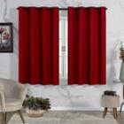 Cortina Blecaute Janela PVC Vermelho 2,80x1,80 Varão Simples - Feffo Cortinas