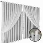 cortina blecaute para quarto e sala Jade 3,60 x 2,70 branco