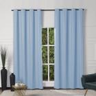 Cortina Blecaute Quarto Azul PVC Liso 2,80x2,40 Para Varão - Feffo Cortinas