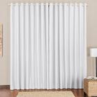 Cortina Block Blackout Blecaute para Trilho Suisso Max Tecido Corta Luz 4,00 x 2,80m Janela Quarto Sala - Branco Gelo - 100% Poliéster