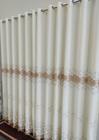 Cortina Bordada De Voal Linho Gripir Com Forro Microfibra 3,00x2,50