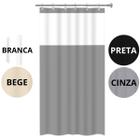 Cortina Box Banheiro Lisa Antimofo Impermeável Pvc Com Visor