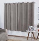 Cortina Camurça Suede 2,70m P/ Varão 2m Avelã Semi Blackout