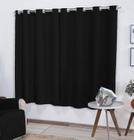 Cortina Camurça Suede 2,70m P/ Varão 2m Preto Semi Blackout