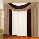 Cortina Casa Dona Marroquina Class Tabaco com Bege 300x280cm